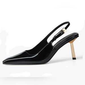 iiimmu Slingback Heels for Women Closed Toe 3.5IN / 4IN Kitten Heels Women Pumps